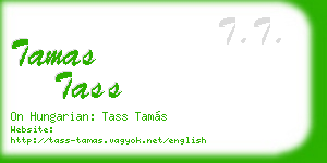 tamas tass business card