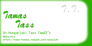 tamas tass business card